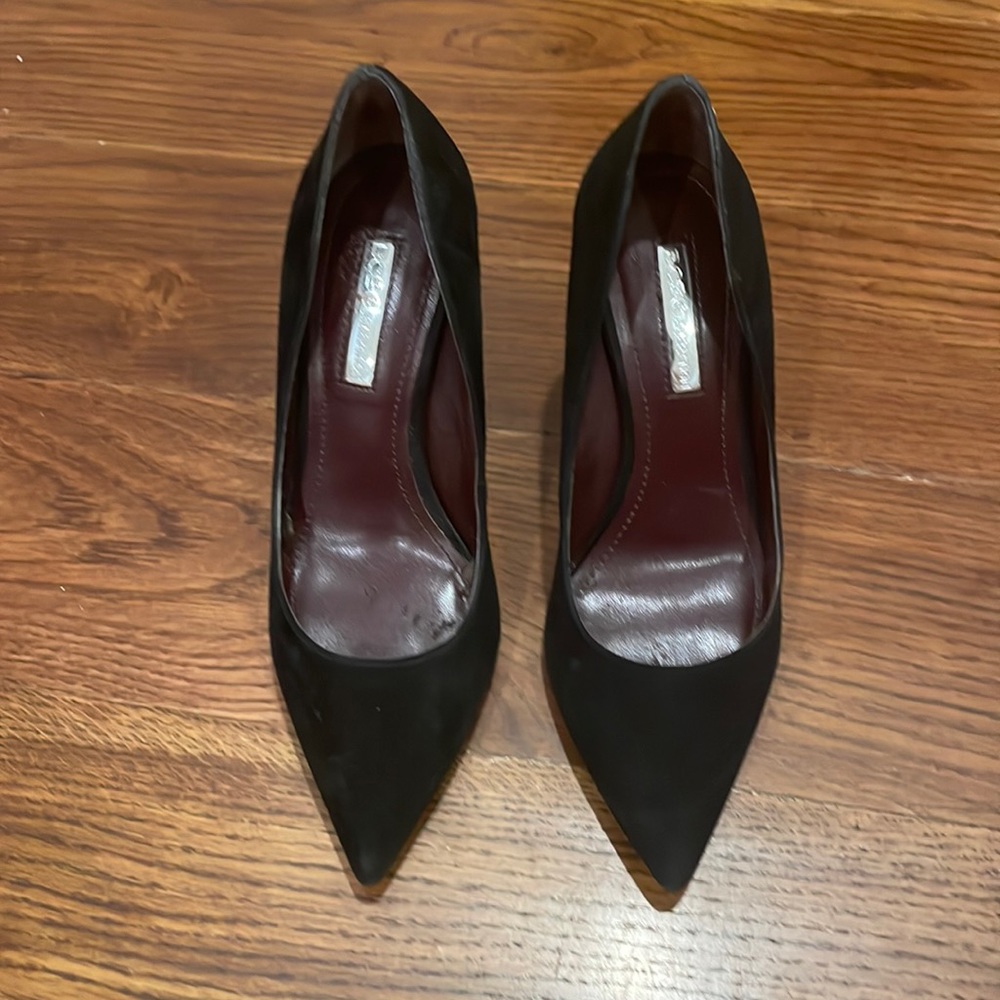 NCBGeneration Black Suede Heels Size 5.5